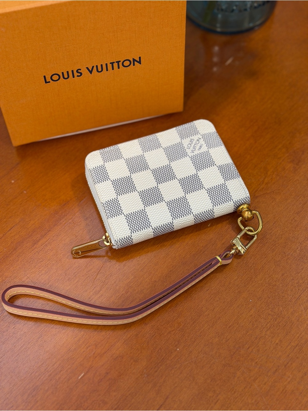 Louis Vuitton Damier Azur Canvas Zippy coin purse